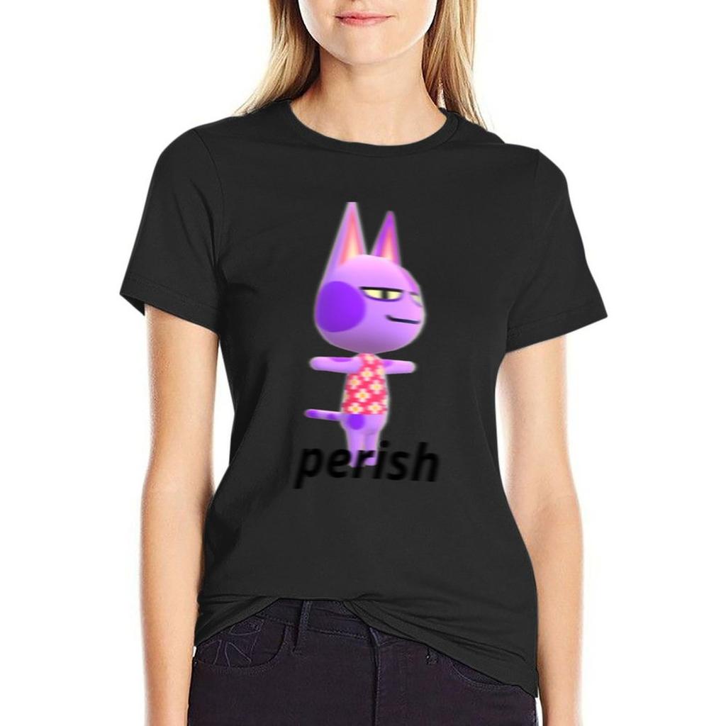 Bob Likes To Perish T-Shirt Aesthetic Clothing Kawaii Clothes Cotton T Shirts Women