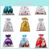 Adorable Large Christmas Gift Bag Set With Ribbon Perfect For Holiday Candy Storage And Wrapping Needs