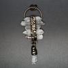 Vintage Natural Stone Pendant Labradorite Star and Moon With Clear Quartz Raw Quartz Tassel Pendant Amethyst Crystal Jewelry
