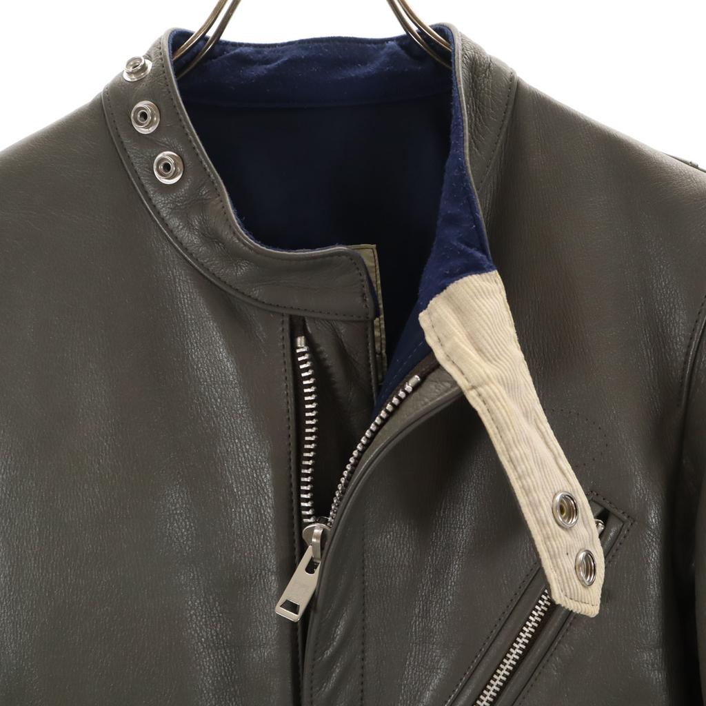 UNDERCOVER made in Japan leather Riders jacket 1 gray Men's Used
