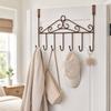 Multiple Hooks Over Door Hook Rack Metal Door Hanging Rack New Coat Hook Rack  Entryway Storage