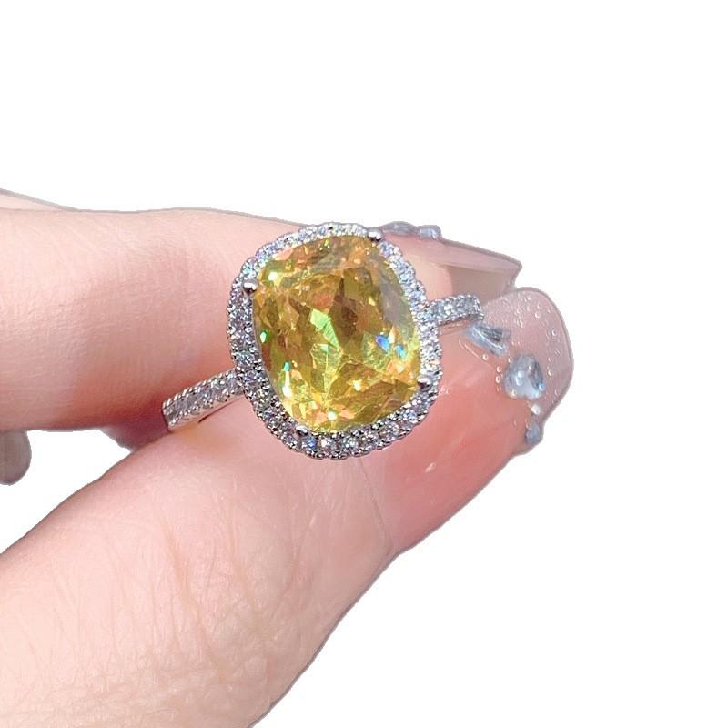 Radiant 5-Carat Intense Yellow Diamond Ring for Women