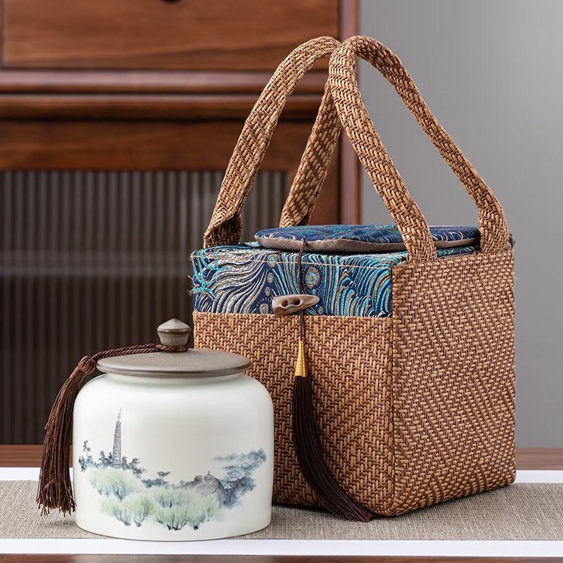 Ceramic Tea Caddy with Gift Bag Under 500ml