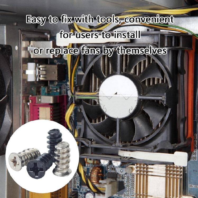 Computer Chassis Cooling Fan Screws M5x8mm Carbon Steel Screws for Reliable Mounting In PC Case Fan Screws Repair