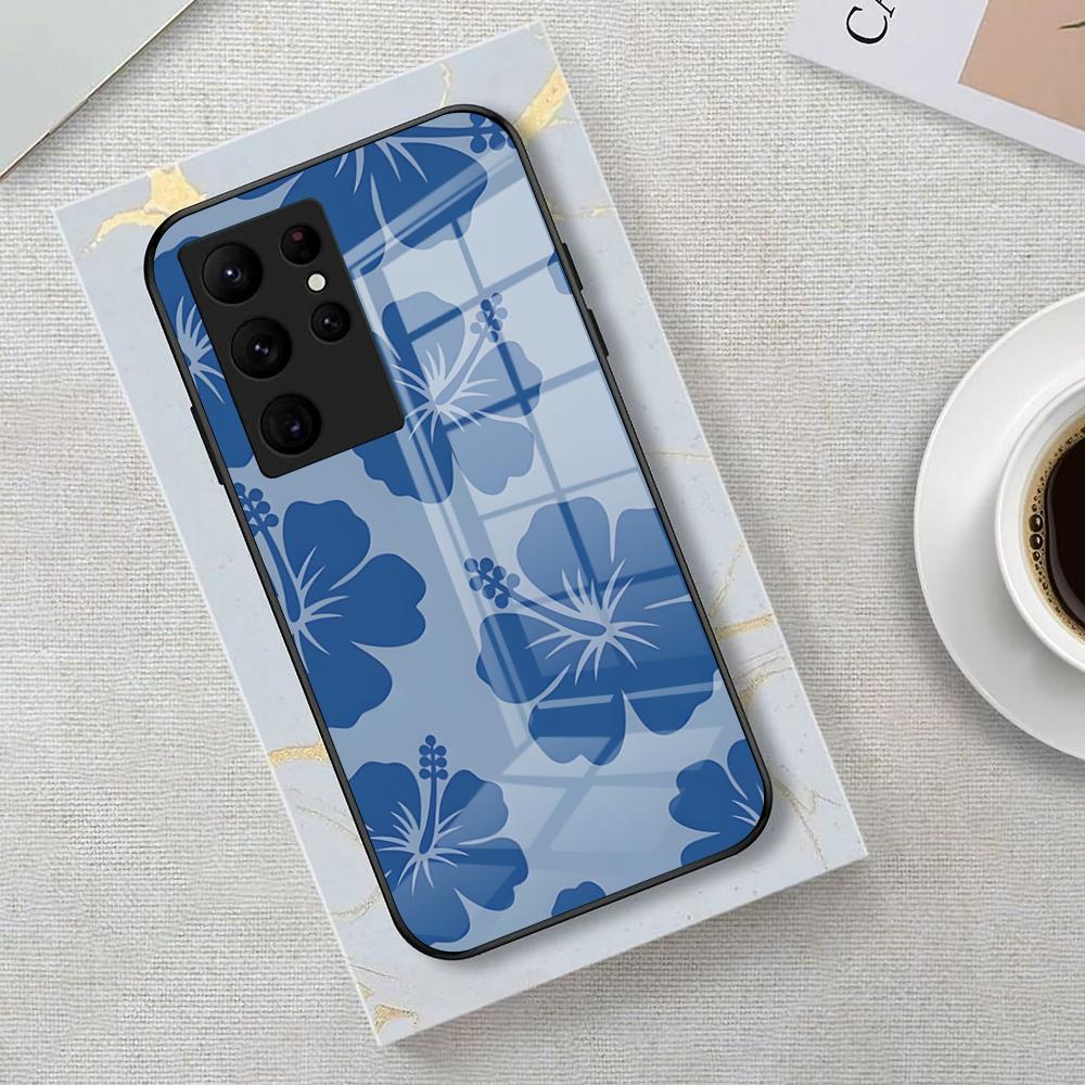 Coconut Preppy Hawaiian Hawaii Phone Case For Samsung S26 S25 Edge Ultra 23 22 21 20 Ultra Plus S24 Fe Glass Cover