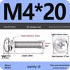 304 Stainless Steel Phillips Round Head Screw with Flat Washer M3/M4/M5/M6