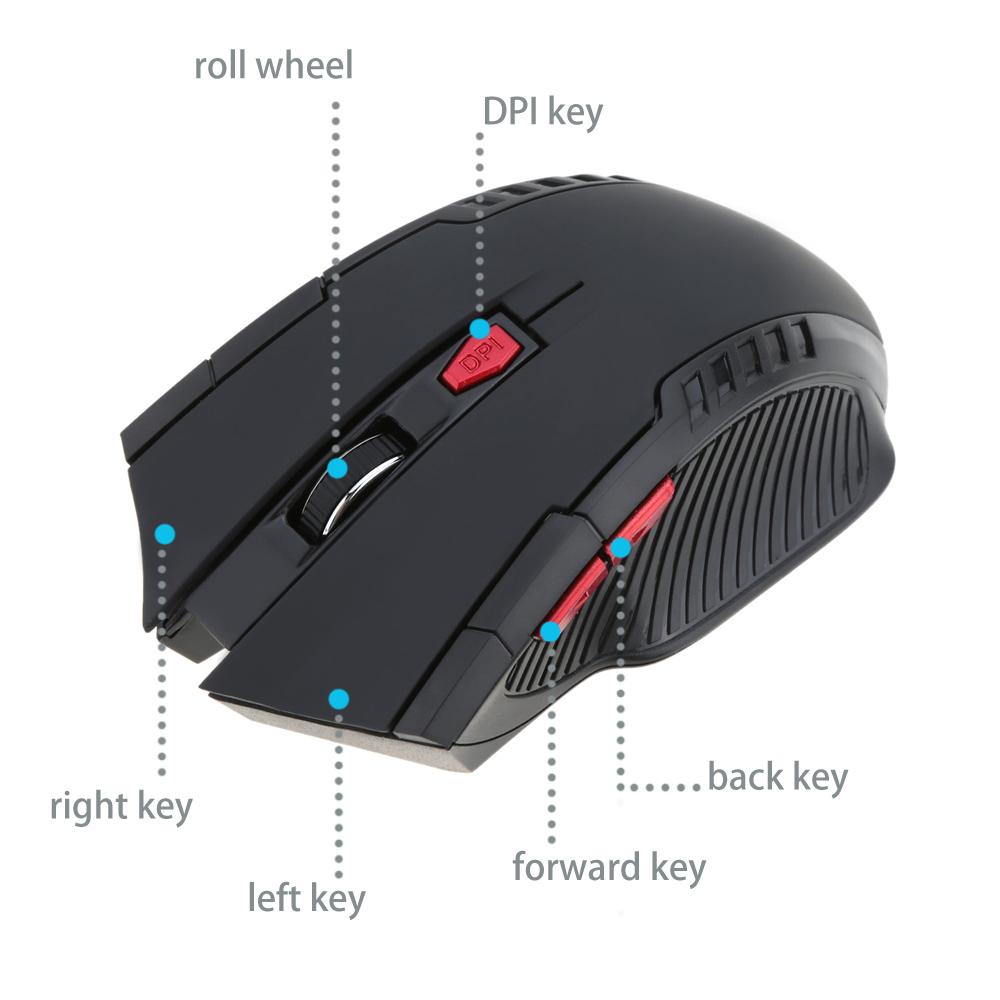 2.4G Wireless Business Gaming Mouse Mice Portable 2400DPI Adjustable Optical for PC Laptop Desktop