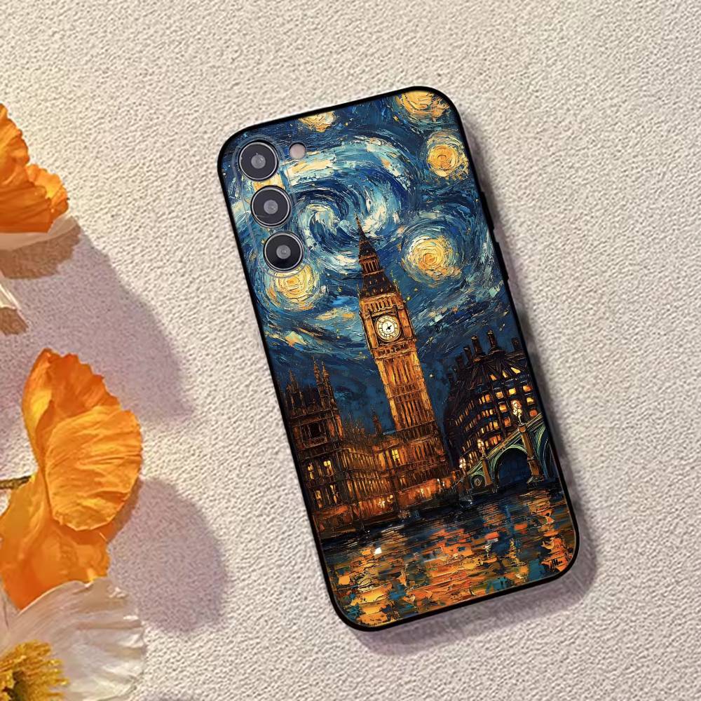 Van Gogh A-Art Aesthetic Phone Case For Samsung Galaxy A73,A72,A71,A70,A53,A52,A51,Soft Silicone Black Cover