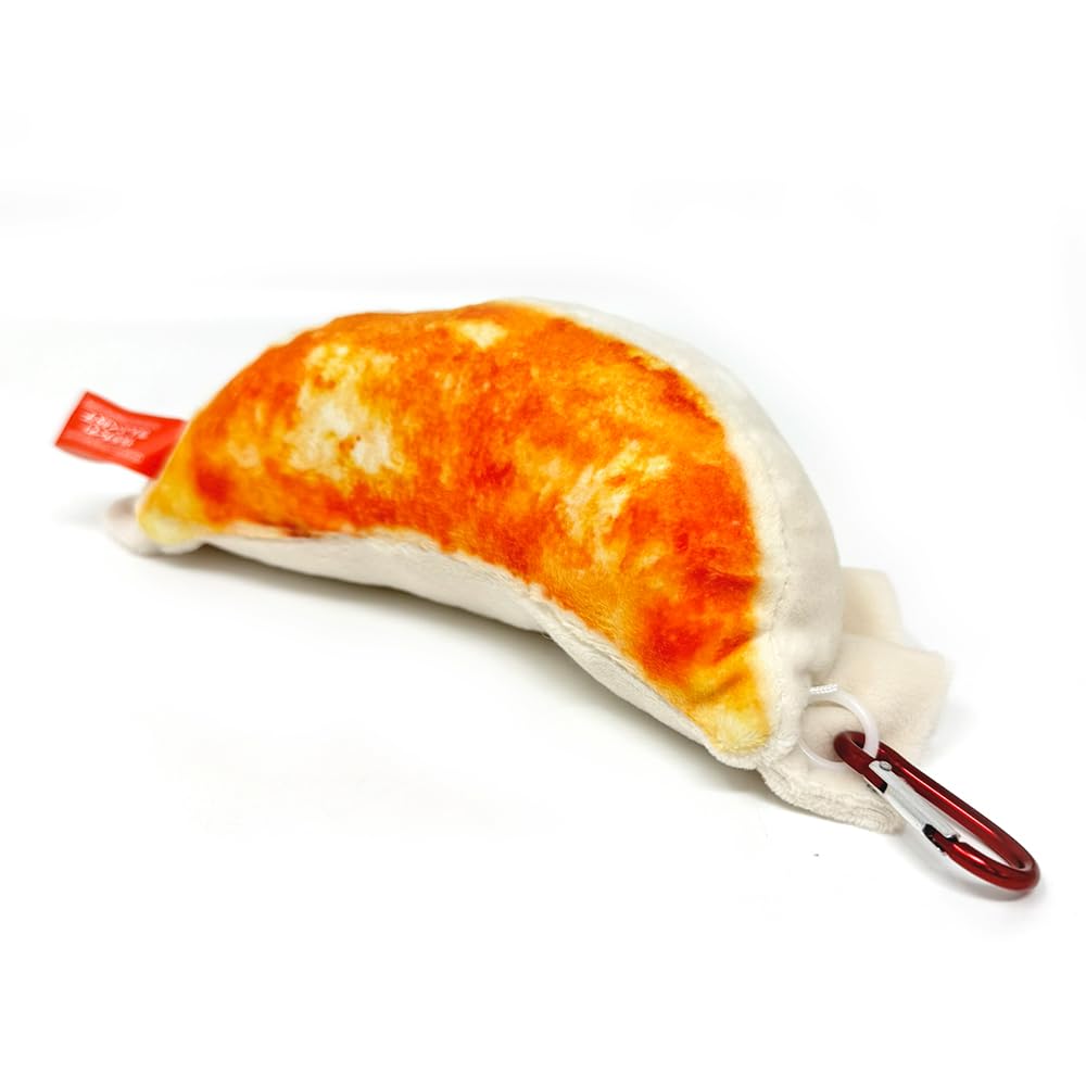 Fully stuffed gyoza mascot with a trembling gimmick, approximately 20cm, perfect as a souvenir or mascot (thinly baked).