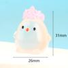 Cute Cartoon Luminous Chicken Car Ornaments Moss Micro Landscape Ornaments Dollhouse Decor Diy Desktop Decoration Toys