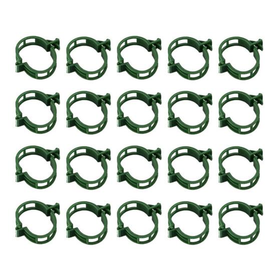 50Pcs Plastic Plant Clips Support Climbing Plants Reusable Garden Securing Vegetable Stems зелёный