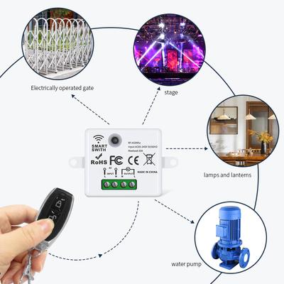 Wireless RF 433MHz Remote Control Light Switch 10A Relay Receiver With ON/OFF Transmitter Wall Panel Switch For Lighting