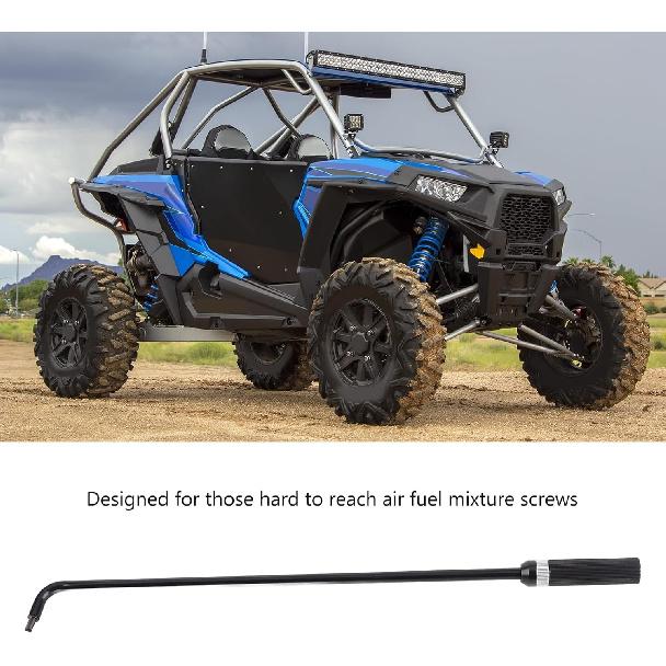 Pilot Screw Adjustment Tool, 16.34" Carburetor Repair Repair Tool With 110 Degree Screwdriver Aluminum Stainless Steel Body For Carb ATV UTV