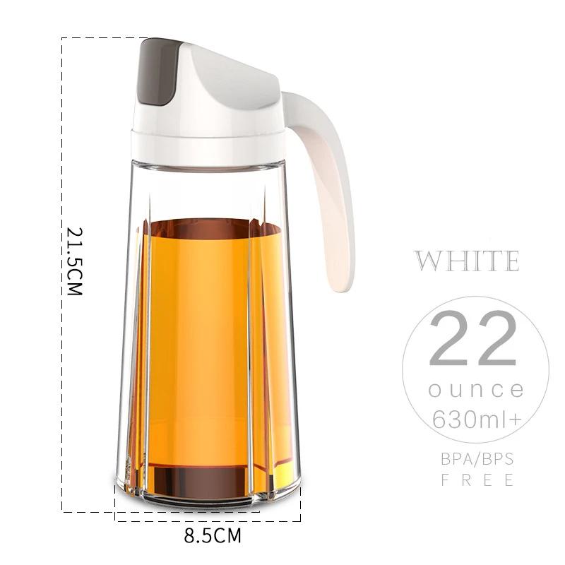 300/600/630ML Kitchen Glass Oil Bottle Dispenser Automatic Opening Closing Bottles For Oil And Vinegar Honey Olive Oil Container