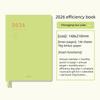 2026 Schedule Notebook Soft Leather Cover A5 Efficiency Manual Self-discipline Two Days Per Page Daily Planner Agenda