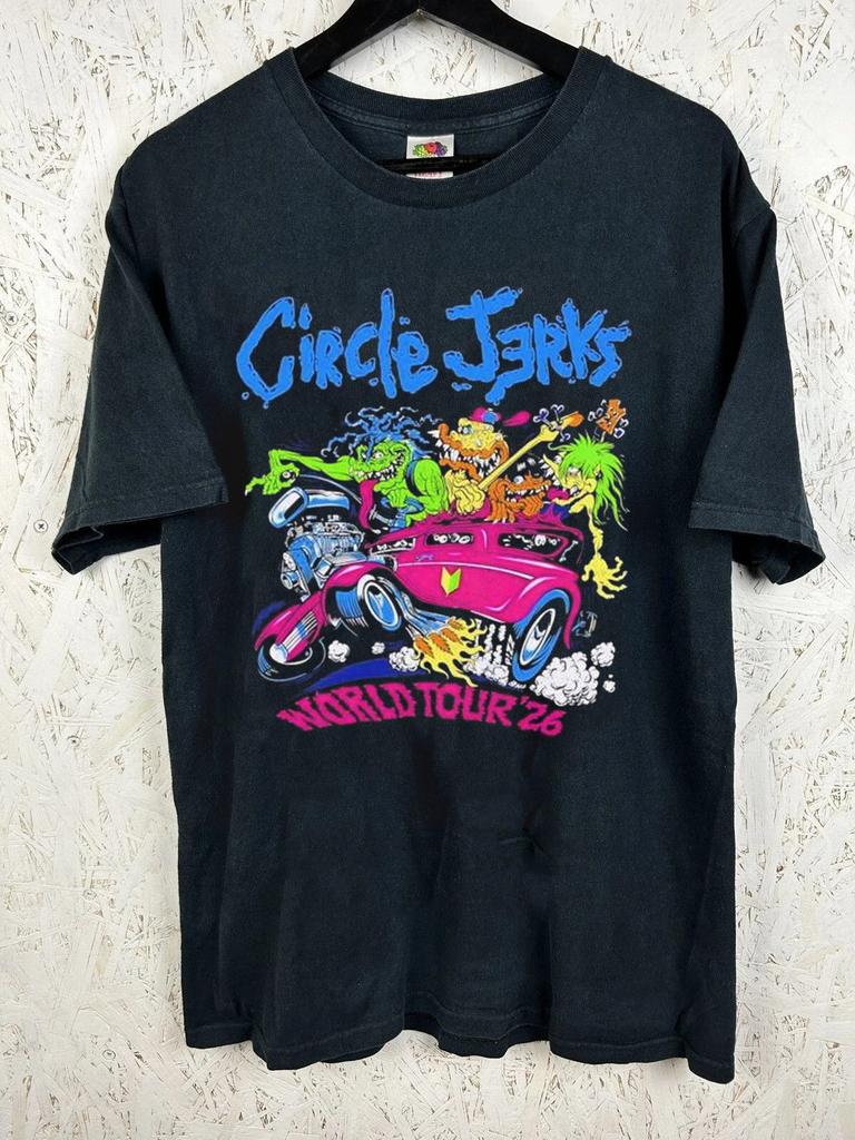 Nueva Banda Circle Jerks Gira Mundial 2026 Negro S a 5XL Camiseta de Concierto SN889