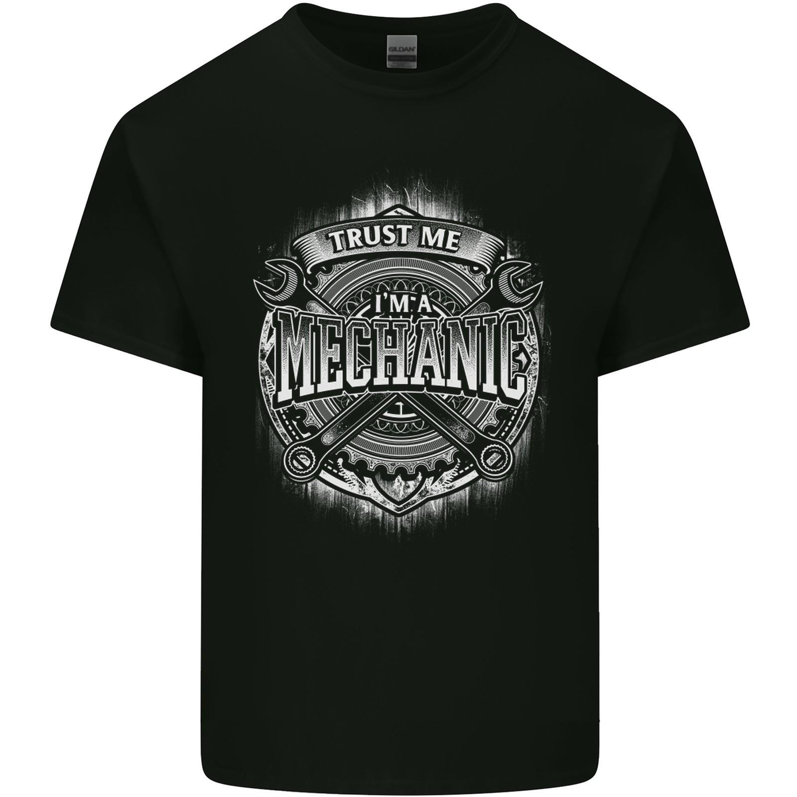 26 Trust Me I M A Mechanic Funny Men s Lightweight Cotton T-Shirt- Unisex T-Shirt M