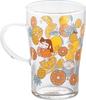 Crayon Glass 8 x Exciting Fruit Made in Shin-chan Heat-Resistant Mug, 350ml, Diameter Approx. 12cm, Adventure, Goods, Tableware, Design, Yellow,
