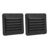 2pcs White Side Exhaust Port 141*125mm Ventilation Side Wall Ventilation Opening  Wall Ventilation