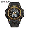 Sanda Youth Fashion Luminous Waterproof Shockproof Alarm Men's Watch