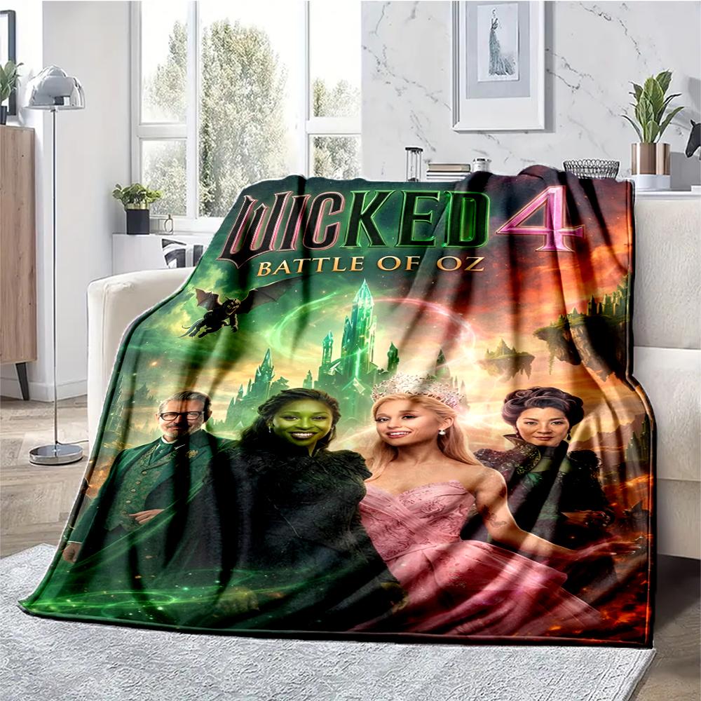 Wicked Theme Printed Blanket - Perfect for Couch, Bed, Travel & Outdoor Use | Machine Washable, Cozy & Durable.
