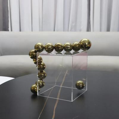Nordic Creative Acrylic Metal Cover Ball Ornaments Living Room Abstract Arts and Crafts Desktop Home Decoration Accessories