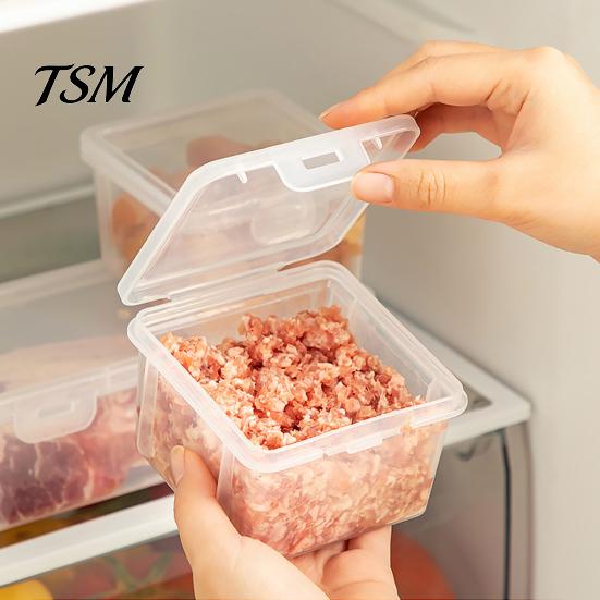 Gefrierschrank-Organizerbox Kühlschrank-Aufbewahrung mit Deckel Lebensmittelecht Transparent Gefrierbehälter für Fleisch Große Kapazität Multifunktional Gemüse Obst