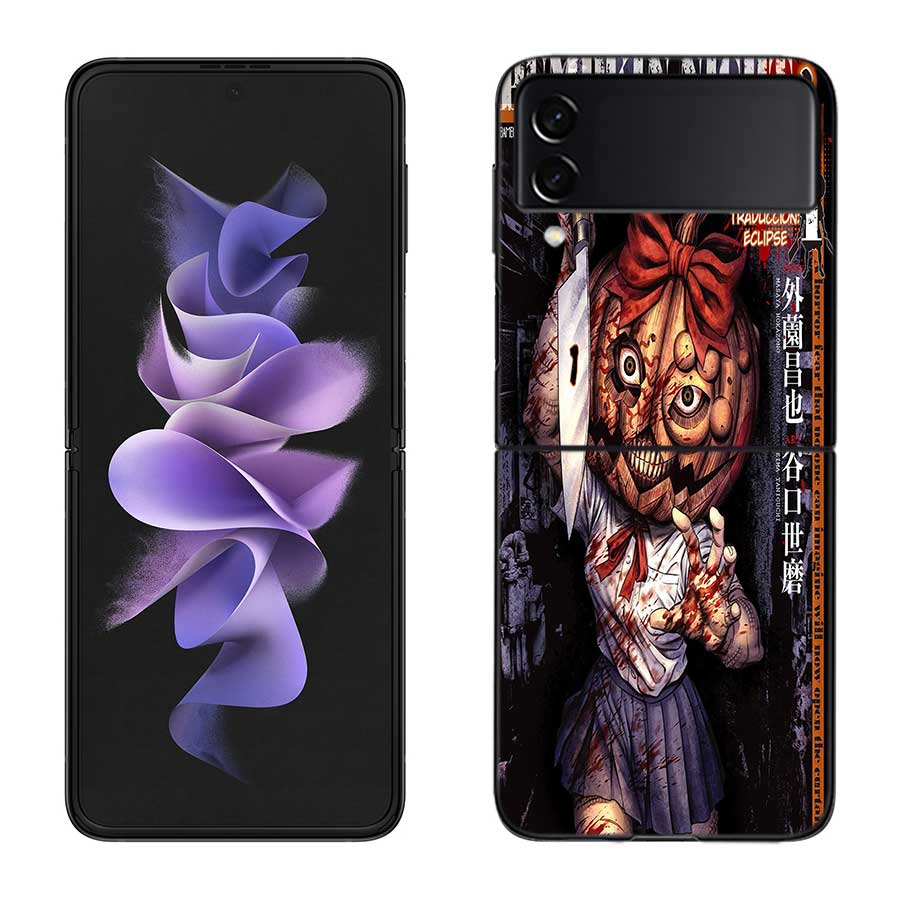 

Чехол «Тыквенная ночь» Naoko Kirino для Samsung Galaxy Z Flip 3 Flip 5 4 5G, черный жесткий чехол для мобильного телефона Z Flip 5, роскошный чехол для ПК Coq Samsung Z Flip 5 5G