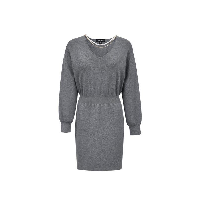 Vero Moda Women's Autumn V-neck Slim Knit Dress