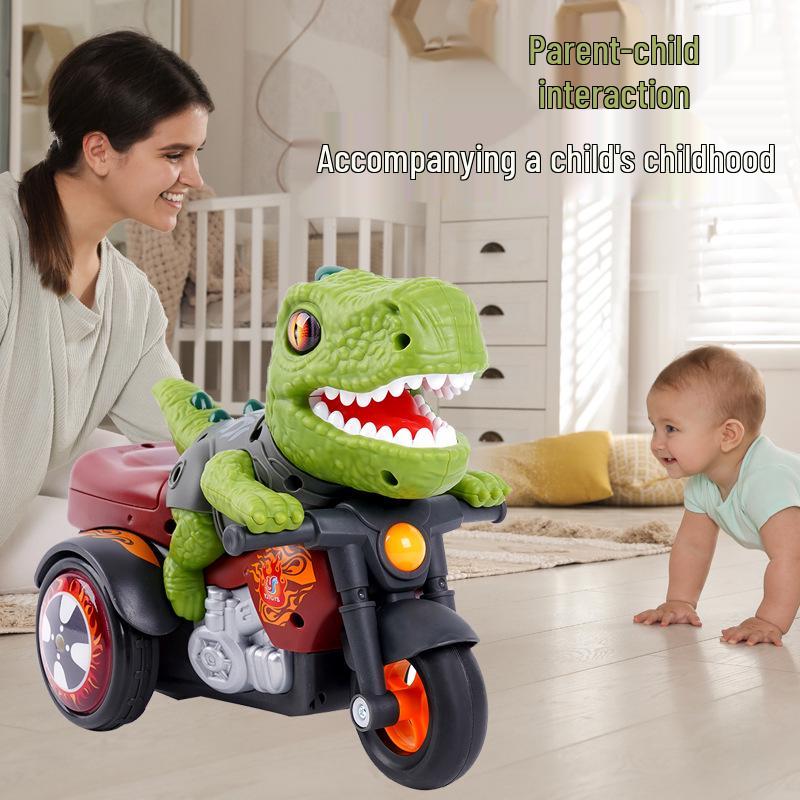 Electric T-Rex Stunt Motorcycle Toy for Kids