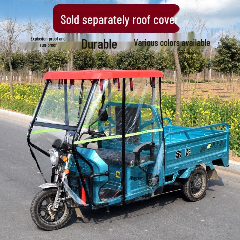 Dach do trójkołowca elektrycznego: Kompozytowy miękki dach i plastikowa twarda osłona przeciwsłoneczna