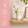 3D Printed Plastic Rabbit Vase Kawaii Small Flower Pot Cute Desktop Ornament  Bedroom