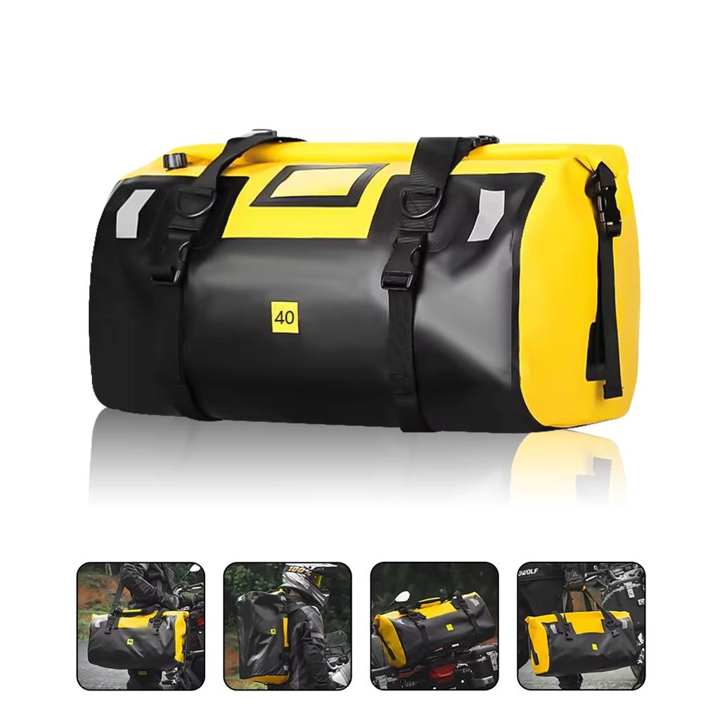 Motorcycle Bag Waterproof Rear Backpack Motocross Luggage Bag Touring Biker Tail Bag Night Reflective