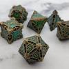 Metal coc running dice dnd dragons and dungeons multi-faceted rpg dice cthulhu d20 board game