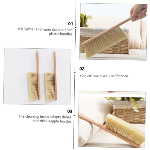 Anneome 2-Piece Cleaning Brush, Carpet Broom, Hand Dusting Brush for Bed Cleaning, Carpet Cleaner Brush, Hand Brush, Sofa Duster, Bed