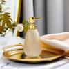 Nordic Hand Sanitizer Dispenser for Liquid Soap Golden Ceramic Liquid Soap Dispenser Body Wash Refill Bottle Bathroom Accessorie