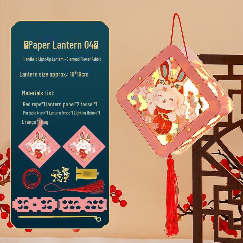 Mid-Autumn Festival DIY Luminous Cartoon Rabbit Lantern