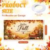 8 x 16 ft Hello Fall Garage Door Cover, Pumpkin Barn Banner Decor