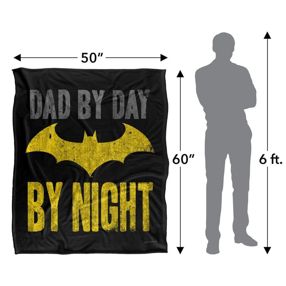 Batman Dad By Day Logo Blanket