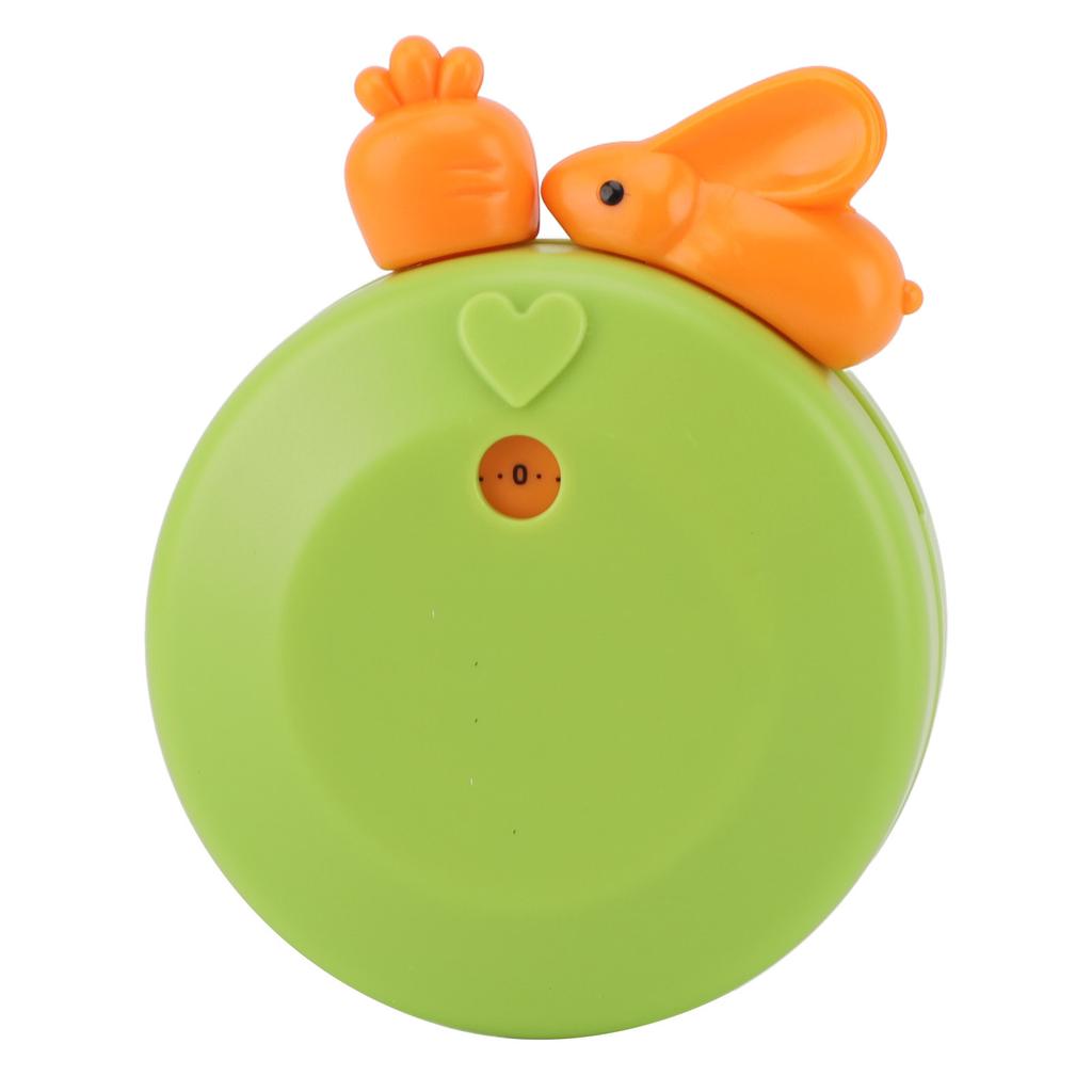 Cartoon Rabbit Kitchen Timer Mechanical Manual Timer Alarm Reminder Timepiece Countdown Tool for Home Green