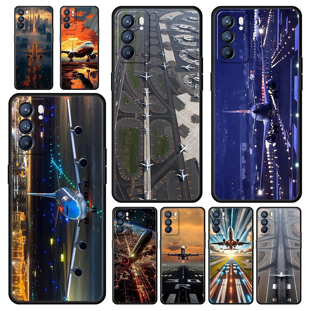 Travel-Nspired Airplane Route Phone Case For Oppo A17 A31 A54 A57 A78 A79 A98 Find X5 X6 Reno 6 7 8 10 11 12 13 F Pro Soft TPU