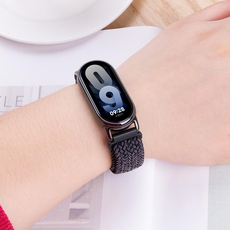 Nylon Strap for Xiaomi Band 8 Band8 NFC Metal Buckle SmartBand Replacement Band Bracelect Belt Wriststrap