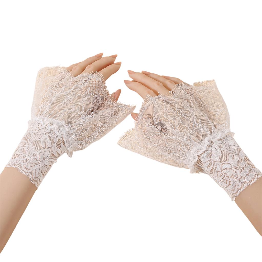 Lace Flower False Sleeves Wrist Cuffs Sleeves for Anime Event Role Playing Handwear Decorative Armcovers for Women Wear