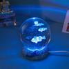Crystal Ball Night Light with 3D Inner Carving - Luminous Resin Ornament Souvenir Gift