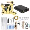 Coil Tattoo Machine Set Power Supply Clip Cord Foot Pedal Needle Grommet Novice Tattoo Kit