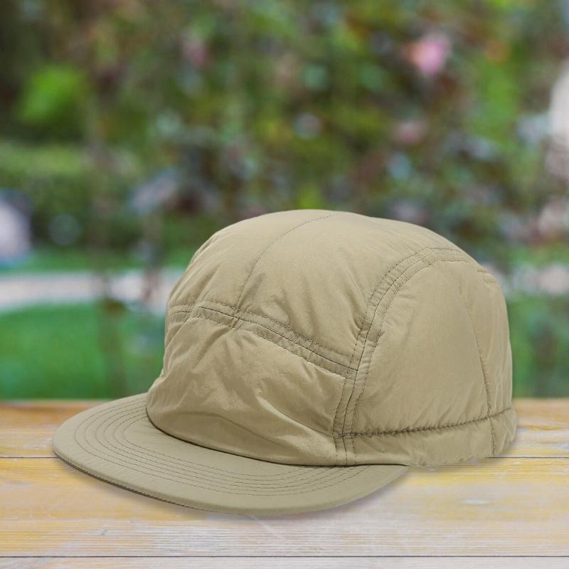 Classical Flat Brim Baseball Hat With Warm Down Filling For Outdoor Activity Daily Wear Windproof Padded Baseball Caps