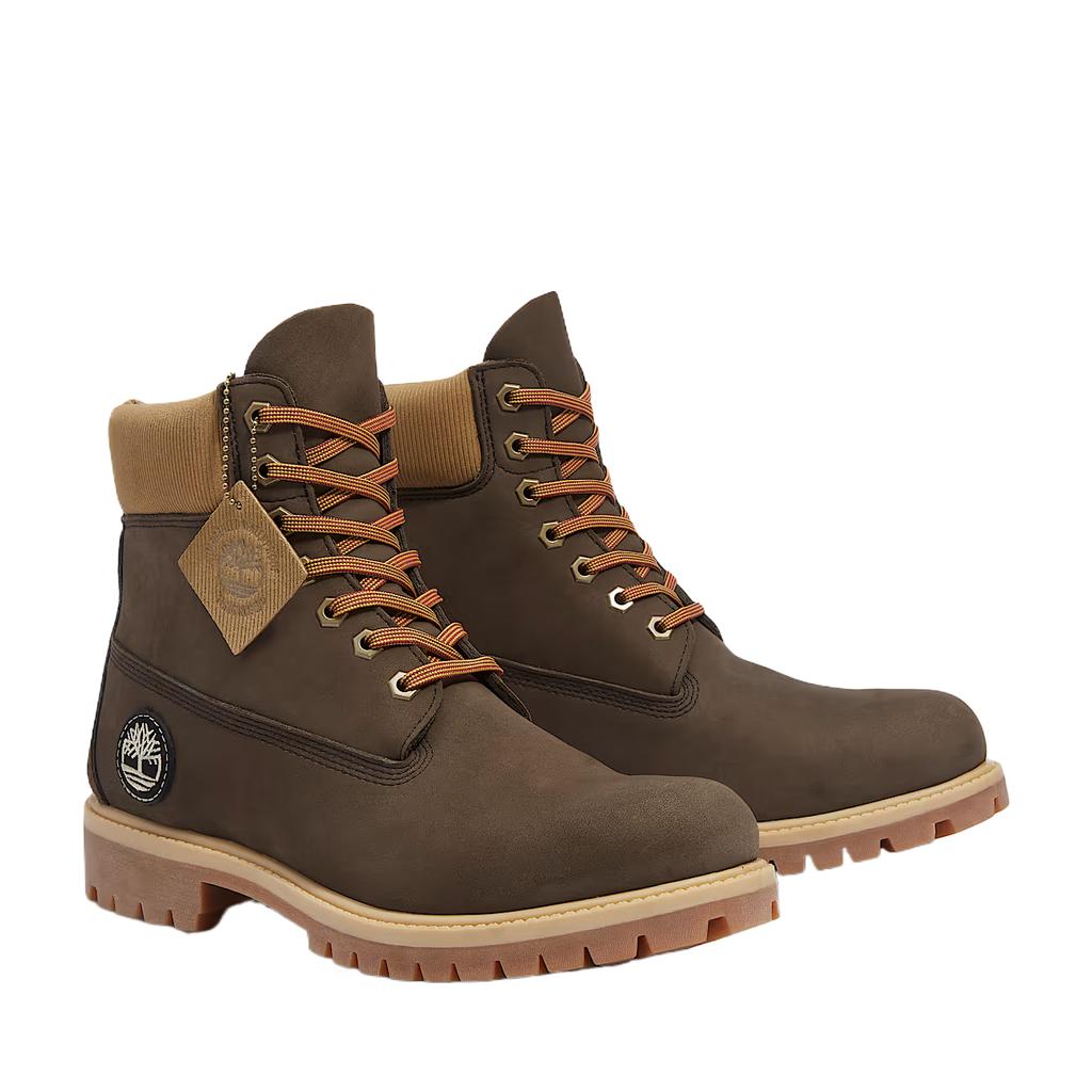 Timberland 6-calowe Premium Wodoodporne Buty Ciemnobrązowe Oliwkowe Męskie Sneakersy TB0A2P6W-A4J