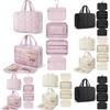 Foldable Plaid Makeup Bag Women Travel Organizer Hanging Toiletry Cosmetic Bag  Make Up Beauty Pouch Bathroom Storage