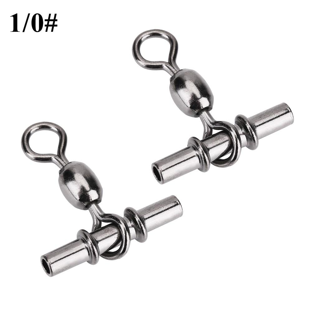 20pcs Set T Shape Line Crane Fishing Swivels Connectors Accessories (2Celsius0# )