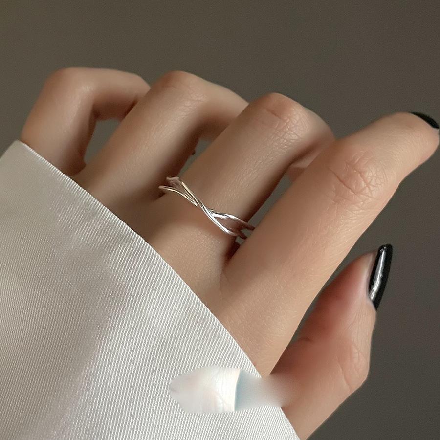Xiaomi BF CLUB 925 Sterling Silver Ring For Women Wide Cross X Finger Open Vintage Handmade Ring Allergy For Party Birthday Gift